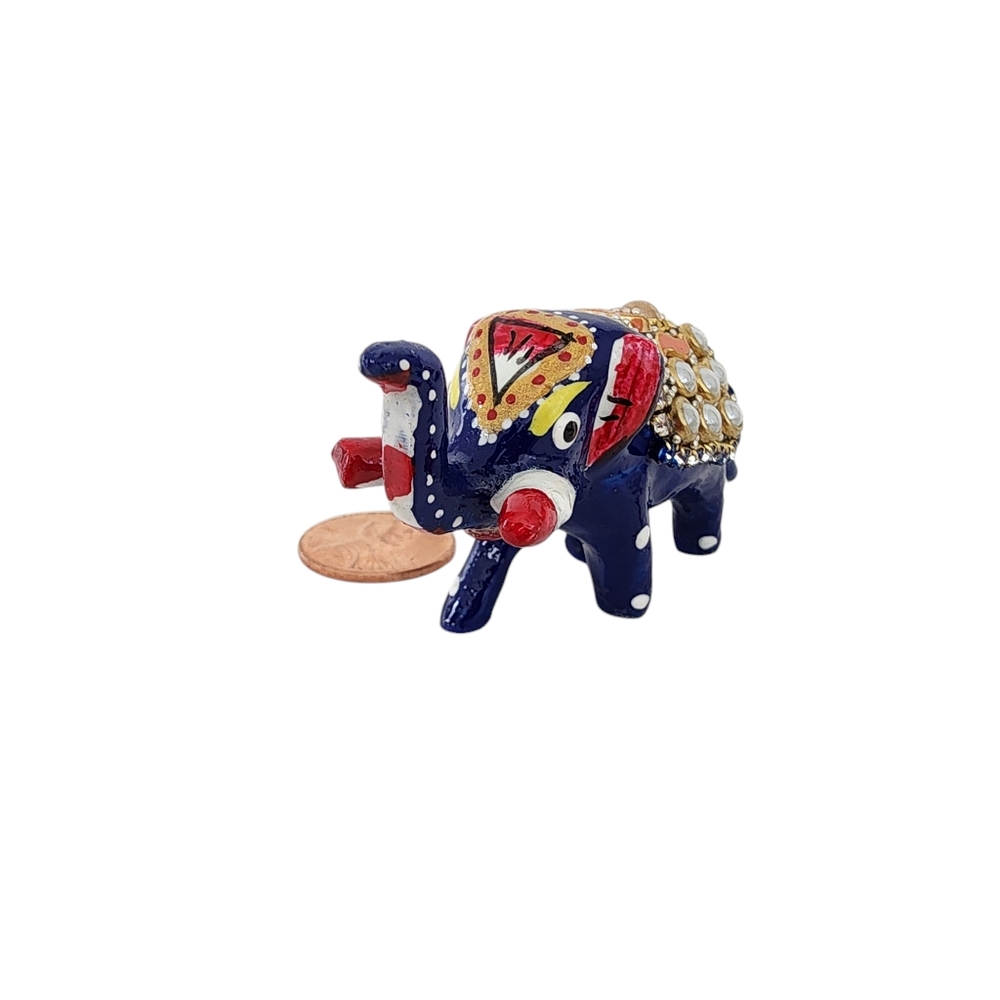 Standing Mini Elephant: strength, stability, grounding - hand painted figure - Picture 11 of 16